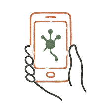 Illustrasjon som viser å undersøke og koble sammen punkter