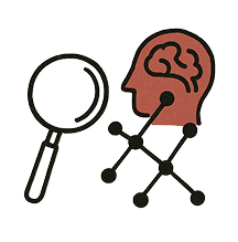 Illustrasjon som viser å undersøke og koble sammen punkter