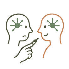 Illustrasjon som viser å undersøke og koble sammen punkter